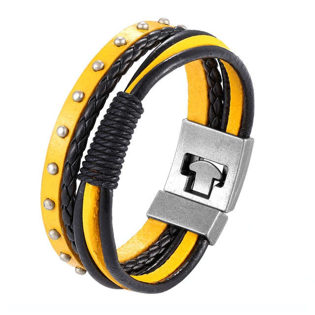 2020 New Fashion Anchor Multi-layer Leather Bracelet