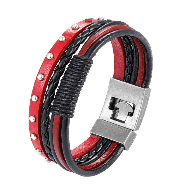 2020 New Fashion Anchor Multi-layer Leather Bracelet