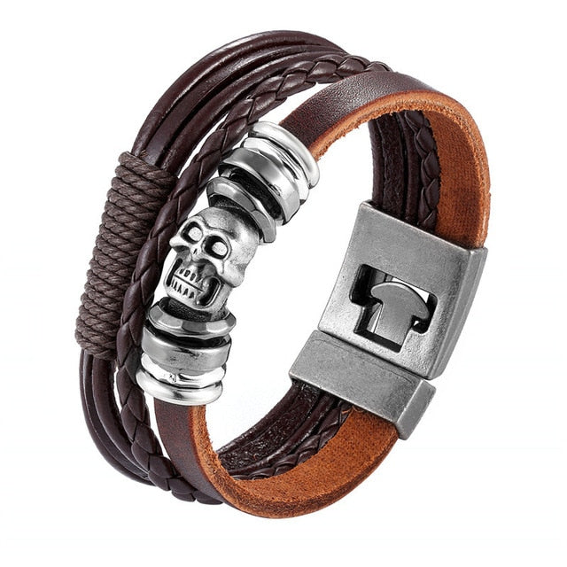 2020 New Fashion Anchor Multi-layer Leather Bracelet