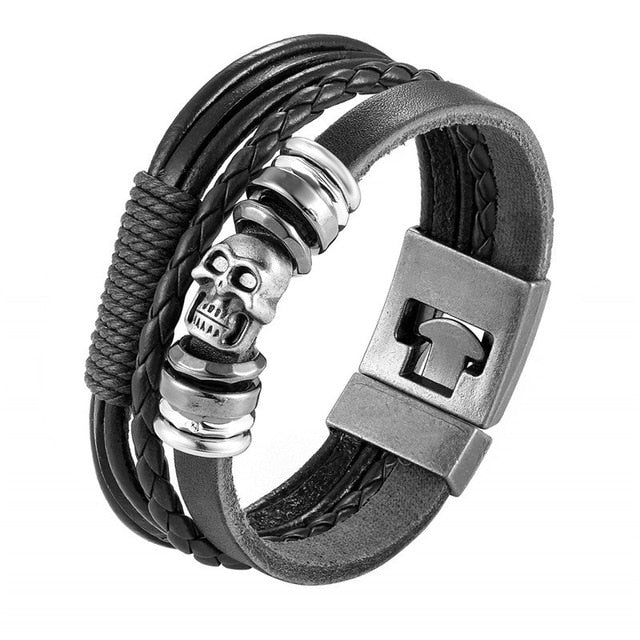 2020 New Fashion Anchor Multi-layer Leather Bracelet