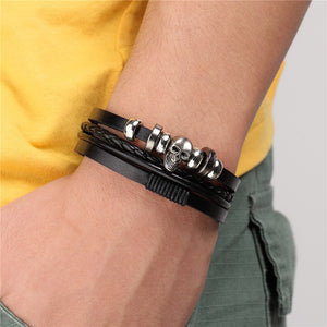 2020 New Fashion Anchor Multi-layer Leather Bracelet