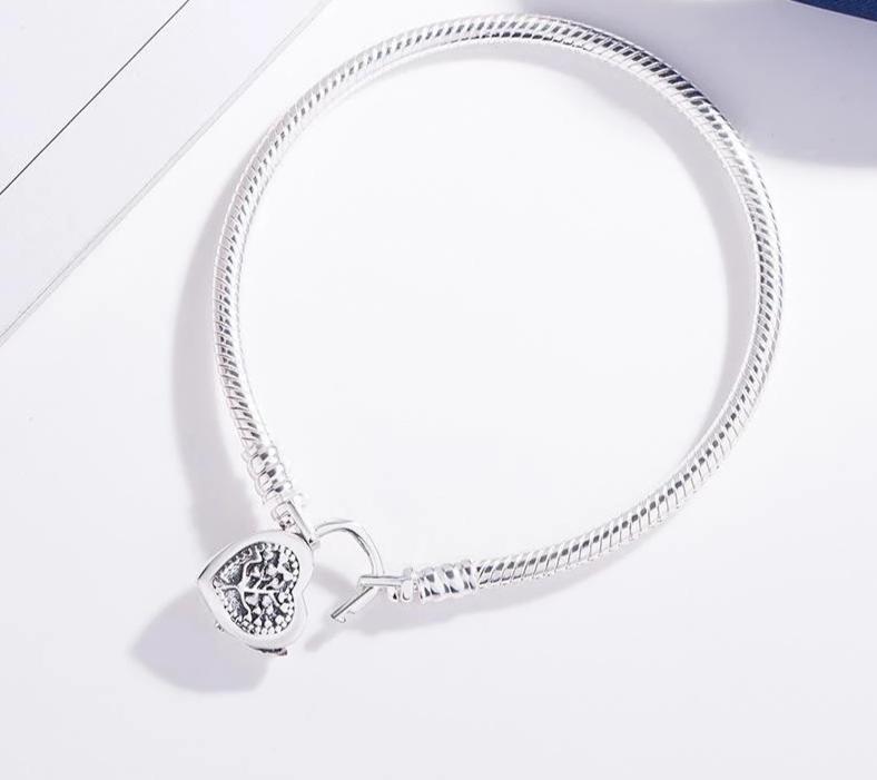 Heart BuckleSilver Bracelet Silver