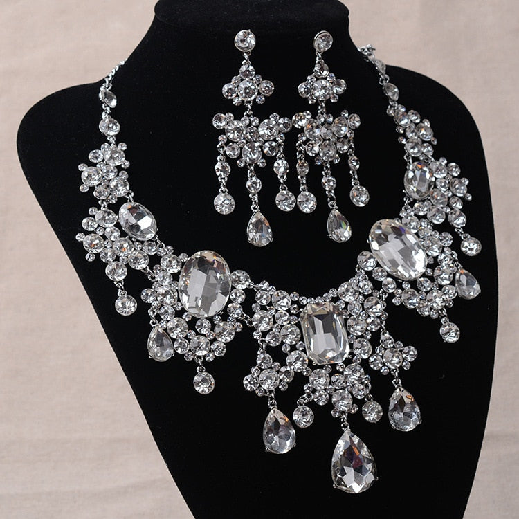 Cluster Rhinestone Beads Jewelry Sets