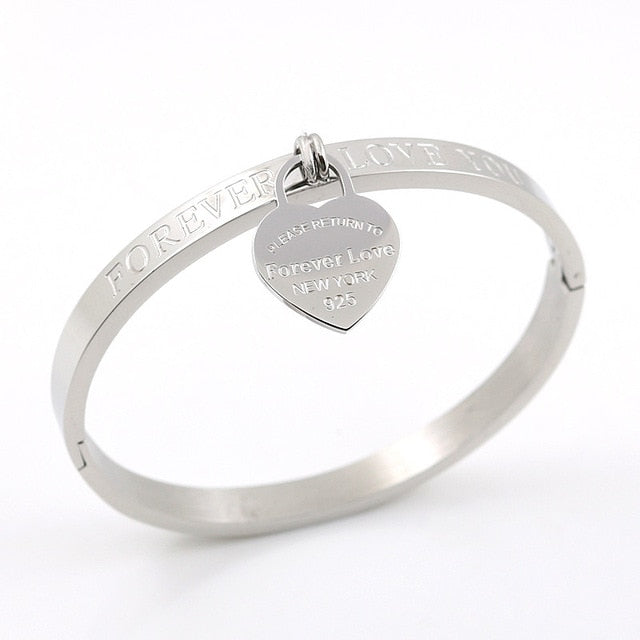 Trendy Lover Cuff Stainless Steel Bracelets