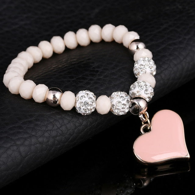 Romantic Vintage Heart Beads Bracelets