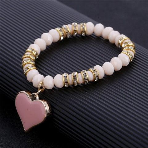 Romantic Vintage Heart Beads Bracelets