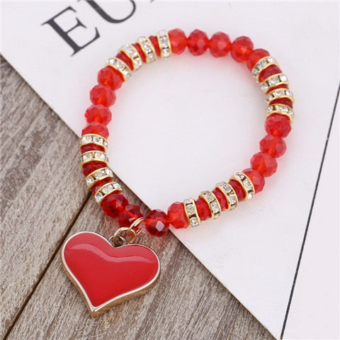 Romantic Vintage Heart Beads Bracelets