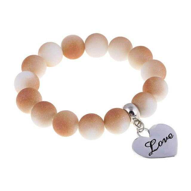 Romantic Vintage Heart Beads Bracelets