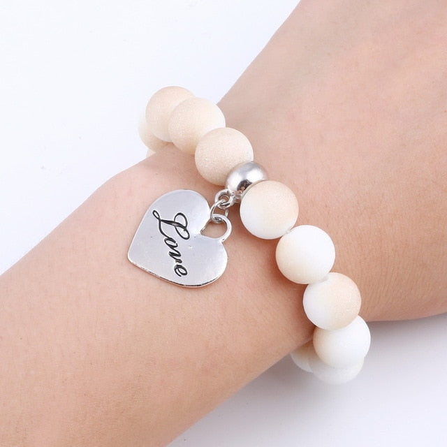 Romantic Vintage Heart Beads Bracelets