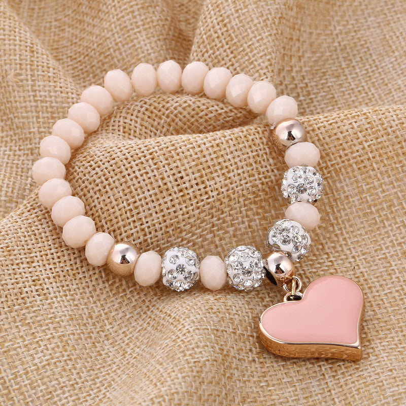 Romantic Vintage Heart Beads Bracelets