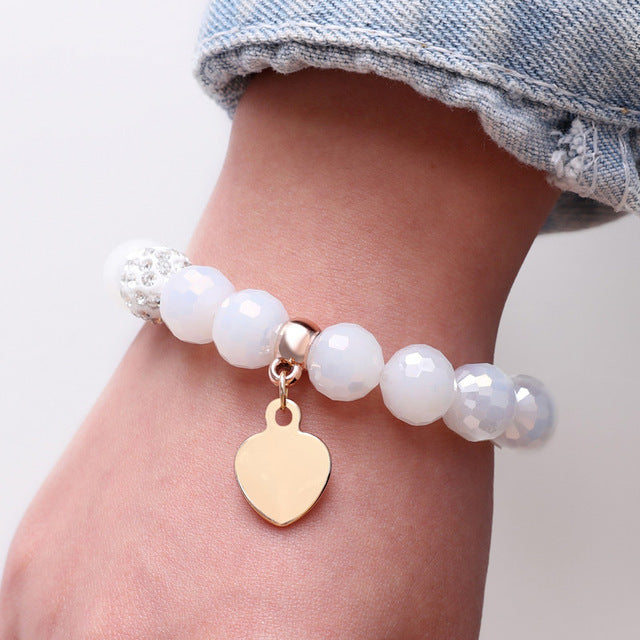 Romantic Vintage Heart Beads Bracelets