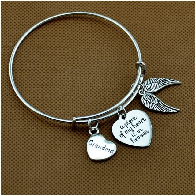 Angel Wing Family Memorial Bracelet